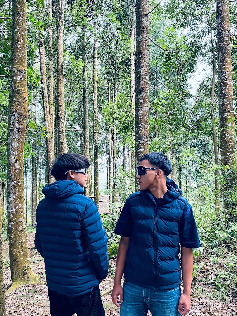 Oura navy puffer forest